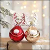 Feestdecoratie 2 stks kerstballen ornamenten baubble hanger elanden ontwerp hangende winkelcentrum home rekwisieten voor boomdecoraties 2022 drop deli dhyi7