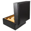 Watch Boxes Box Single Slot PU Leather Wristwatch Display Case Bracelet Jewelry Holder Storage Organizer With Removable Cushion