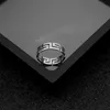창조적 인 성격 6MM 티타늄 스틸 밴드 반지 패턴 중공 반지 패션 간단한 보석
