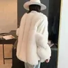 Manteau court et fin en fausse fourrure pour femme, nouvelle mode automne et hiver 2022, coutures, petits Rivets parfumés, Y2209