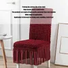 Chair Covers Restaurant Stretch Slipper Cover With Skirt Elastic For Kitchen Dining Slipcovers Room El