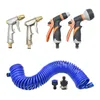 Watering Equipments 10m/15m Portable High-Pressure Water Gun With Spring Tube Car Washing Magic Hose For Flower Lawn 220930