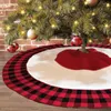 Decorazioni natalizie Gonna per albero lavorata a maglia Moda Grembiule scozzese Ornamenti Festa per le vacanze