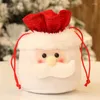 Julekorationer god dekoration Santa Snowman Gifts Candy Apple Storage Bag Xmas Tree Hanging Pendants Navidad Gift