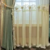 Rideau de haute qualité français brodé dentelle vert menthe rideaux brillants pour salon chambre salle à manger cloison balcon