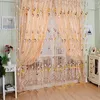 Kurtyna romantyczne okno kwiatowy tiulowy gościnny pokój dzielnik panel drape Sheer Living Door Curtains