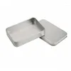 Storage Bottles Small Metal Tin Silver Box Case Organizer For Money Coin Candy Key