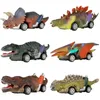 Diecast Model Auto 6 pc's Pull Dinosaur Toys 6 Pack Roadster Party Gunsten Games Dino Cadeau voor kinderen 220930