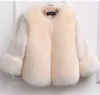 패션 아이 소녀 모피 코트 가짜 모피 두꺼운 유아 따뜻한 겨울 자켓 아기 공주 아웃복 스노우 코트 어린이 여자 옷