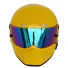 Motorhelmen Hoge kwaliteit Volledig gezicht glasvezel Bluetooth-helmkart voor de gele stig capacete casco ATV-1