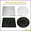 Mats Pads Mtifunctional Home Soft Rubber Heat Insation Table Bathroom Drying Protector Quick Drain Sink Mat Anti Slip Placemat Drop Dhsaj