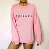 Women's Hoodies Sweatshirts Fashion Womens Letters FRIENDS Printed Long Sleeve Hoodie Sweatshirt Ladies Slouch Pullover Jumper Tops Plus Szie S-3XL 220930