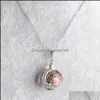 Anhänger Halsketten Natürliche Drachenklaue Anhänger Runde Rhodochrosit Steine Pendum Halskette Für Männer Frauen Schmuck Reiki Amet Geschenk N3110 DHFE5