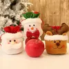 Julekorationer god dekoration Santa Snowman Gifts Candy Apple Storage Bag Xmas Tree Hanging Pendants Navidad Gift