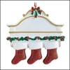 Dekoracje świąteczne Personalizowane skarpetki pończochrzy Dekoracje świąteczne Rodzina 2 3 4 5 6 7 8 Ozdób na drzewie wisiorki Dr mjbag dhmxq