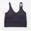 Lu Kadın Yoga Spor Yoga Sütyen Seksi Tank Top Sıkı Yoga Yelek Göğüs Pedi ile Yok Yumuşak Atletik Fitness Giysileri Özel Logo