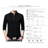 Suéteres para hombres BROWON Marca Otoño Casual Mens T Shirts Moda Vendido Color Mandarin Collar Manga larga Camiseta de lujo Plus Tamaño M-5XL 220930