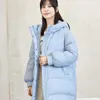 Parkas de plumón para mujer, chaqueta de invierno, abrigo de calidad para mujer, con capucha, informal, cuello alto corto, moda gruesa 220929