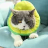 Pet Kedi Köpek Elizabeth Circle Yakası Avokado Şeklin Şeklinde Pamuklu Ayarlanabilir Köpekler Koruyucu Boyun Yakaları Koni Kurtarma Yara yaka