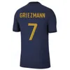 2022 Mbappe Benzema Fofana Soccer Jerseys 2023 مشجعين لاعب Dembele Griezmann Varane Giroud Nkunku Guendouzi Camavinga maillots de football قمصان النساء الرجال
