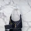 2022 Schwarze Einkaufstasche Leder Diamant Gitter Verbund Einkaufstasche Mode Designer Schulter Handtasche Damen Geldbörse