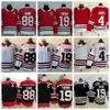 2021 Reverse Retro 19 Jonathan Toews Hockey'nHl Jerseys 88 Patrick Kane 4 Seth Jones Hombres Inicio Rojo Invierno Clásico Negro C Parche