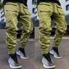 Pantalones para hombres Godlikeu Mens Casual Cargo Suelto Tallas grandes Rayas Multi Bolsillo Deportes Fitness Hip Hop Jogger Pantalones 220930