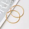 Orecchini a cerchio 90 mm in acciaio inossidabile grande cerchio esagerato orecchino ad anello rotondo in oro liscio creolo per anello da donna