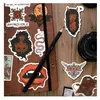 50pcs Gothic Stickers Vinyl Waterproof Dark Red Graffiti Patch Decal Horror Skeleton Anime Stickers for Water Bottle