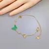 Butterfly Fritillaria Charm Armband Ladies 18K Gold Armband Designer Par smycken