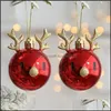 Feestdecoratie 2 stks kerstballen ornamenten baubble hanger elanden ontwerp hangende winkelcentrum home rekwisieten voor boomdecoraties 2022 drop deli dhyi7