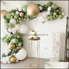 Party Decoration 20/30/50Pcs 5 Inch Green Balloons Avocado For Wedding Birthday Baby Shower Background Drop Delivery 2021 Home Garden Dhq95