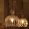 Lampade a sospensione Vintage French Glass Crystal Crystal Lights Freeture American Lussyus Candelier Home Corridor Balcony Gallery sospeso