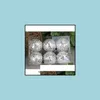 Parti Dekorasyonu 6pcs Yaratıcılık Noel Ball Sier Sequin Seapin Plastik İçi Boş Süsler Yıl Düğün Hediyesi Ev Cazibesi Delme Delive Dhujo