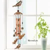 Garden Decorations Hummingbird Retro Wind Chime With S Hook Portable Bell Bird Catcher Aluminum For Yard Decoration 220930