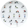 Plates Korean Cartoon Household Ceramic Yoga Girl Bone China Plate Flat Breakfast 8 Inch Steak