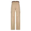 Women's Jeans It Collective Women's Retro Khaki Casual Slim Straight Pants Girl High Waist Workwear Pocket Stitching Stretch