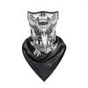 Bandanas hommes Summer Skull visage bandana suspendu oreille triangle masque cyclisme randonnée de chasse ski de pêche sport extérieur couche