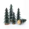 Decorações de Natal 9.8/7.8/5,9 polegadas Artificial Snow Pine Tree Desktop Decorativo Mini Ornamento Navidad Ano de Natal