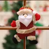 Kerstboomdecoratie hanger Santa -clausule Bear Snowman Elk Doll Hangende ornamenten Decoratie voor thuisfeest