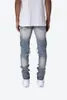 MNML Designer Mens Jeans Ejressed Ripped Biker Slim Fit Motorcykelcyklister denim f￶r man tv￤ttar att g￶ra de gamla vikarna denim byxor mode svarta byxor h￤ll hommes