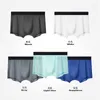 Mutande Intimo da uomo Boxer Sexy Seta di ghiaccio Boxer senza cuciture Pouch Sleepwear Pantaloni traspiranti Pantaloncini Comode mutandine rigonfie