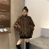 Fausse fourrure hiver imprimé léopard veste femmes col montant chaud Parkas vêtements d'extérieur 2022 nouveau automne coréen femme manteaux amples Y2209