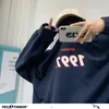 Männer Hoodies Sweatshirts Privathinker Übergroße Warme Fleece Casual Harajuku 1997 Gedruckt Blau Koreanische Frauen Pullover 220930