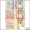 Novelty Games Prop Canada Game Money 100S Canadian Dollar Cad Banknotes Paper Play Movie Props Drop Delivery 2021 Toy Kidssunglass2020 OtihoDPQITPJX