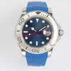 Luxury men's watch yacht blue dial 40mm sapphire glass enlarged calendar 904L stainless steel automatic mechanical watch
