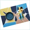 Mats Pads Geometric Pvc Printing Placemat Waterproof And Oilproof Heat Insation Pad El Home Dining Table Mat For 4/6Pcs Drop Deliver Dhcwd