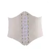 Ceintures 2022 femmes élastique large bande attaché Waspie fille Corset serre-taille ceinture en cuir dames 1 pc mode