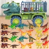 Diecast Model car Dinosaur Vehicle Toy s Transport rier Truck Inertia With Christmas Gift For Children 220930