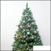 Decoração de festa 12pcs Decoração de árvore de Natal Bola de 80 mm de natal pendurado para decorações de casa H Drop Deliver